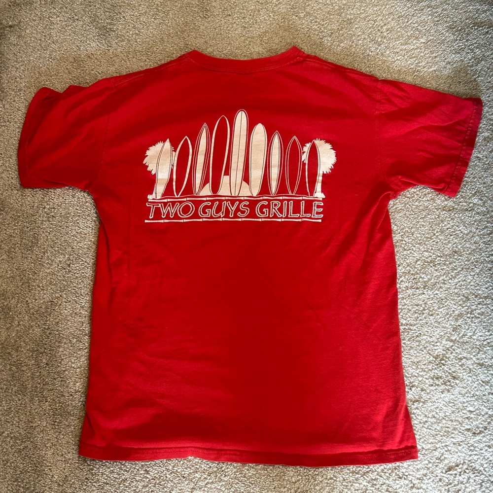 Red surf baby tee
